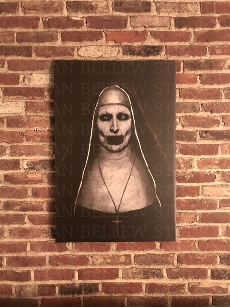 The Conjuring 2 Demon The Nun Valak Painting Lights Out Etsy