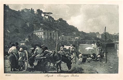 Napoli Scena Di Vita Quotidiana La Collina Di Posillipo Vista Dalla