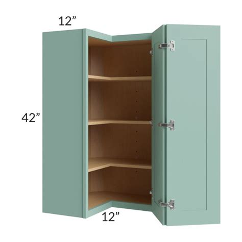 Midtown Sage Green Shaker X Square Corner Wall Cabinet The Rta Store