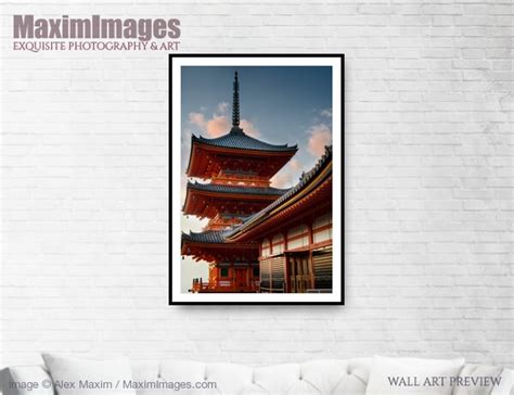 Art Print Of Sanju No To Three Story Pagoda Of Kiyomizu Dera Temple In