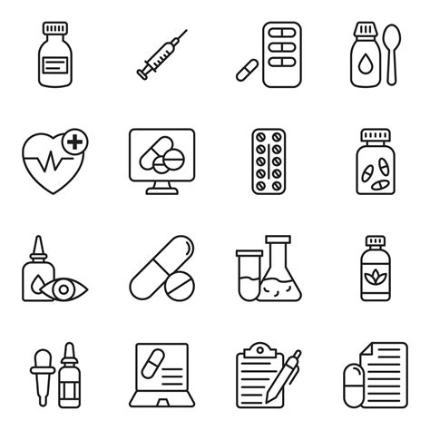 Pack of Medical Supply Icons 16111475 Vector Art at Vecteezy