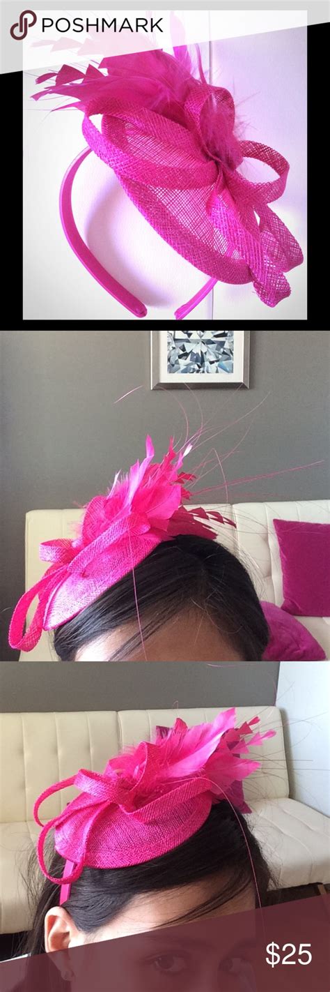 Hot pink headband fascinator