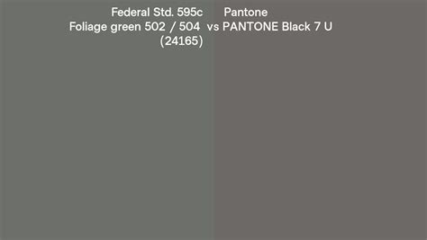 Federal Std C Foliage Green Vs Pantone Black U