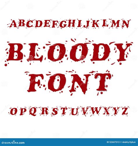 Bloody Font Stock Vector Image Of Pattern Dimensional 52447513