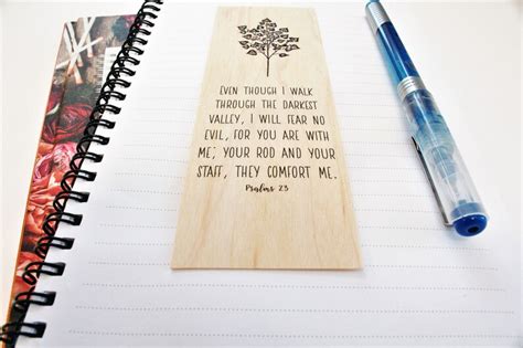 Psalm 23 Wood Bookmark / Psalm 23 Print / Christian Bookmark / | Etsy