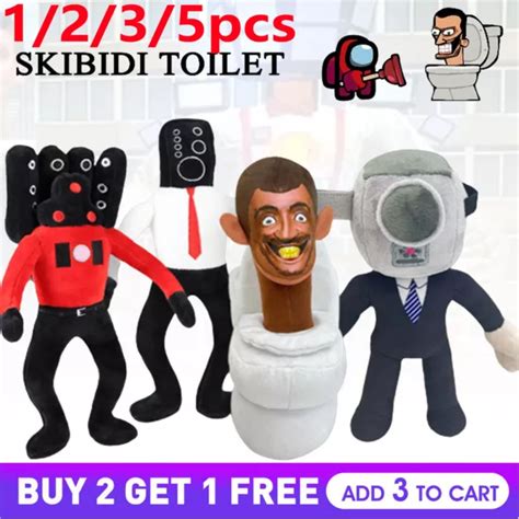 1 5x Skibidi Toilet Plush Toy Cameraman Tv Man Speaker Man Stuffed Doll