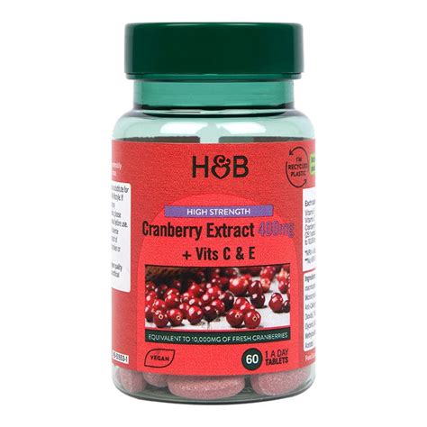 Holland Barrett High Strength Cranberry Extract 400mg 60 Tablets