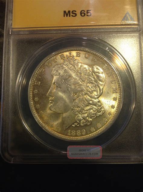 1889 Morgan Silver Dollar Ms 65 Deep Strike Gorgeous Natural Tone & Luster