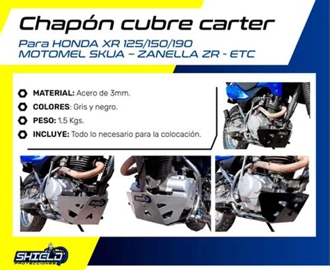 Cubre Carter Honda Xr Xr Bross Shield En Venta En