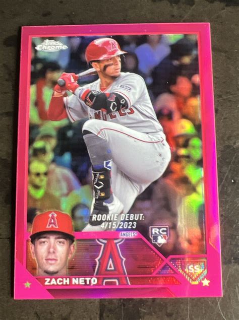 Zach Neto RC Debut 2023 Topps Chrome Update Pink USC95 Rookie 399