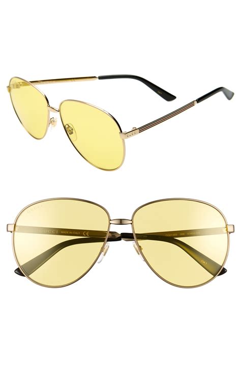 Gucci Mm Metal Aviator Sunglasses Nordstrom Lookastic