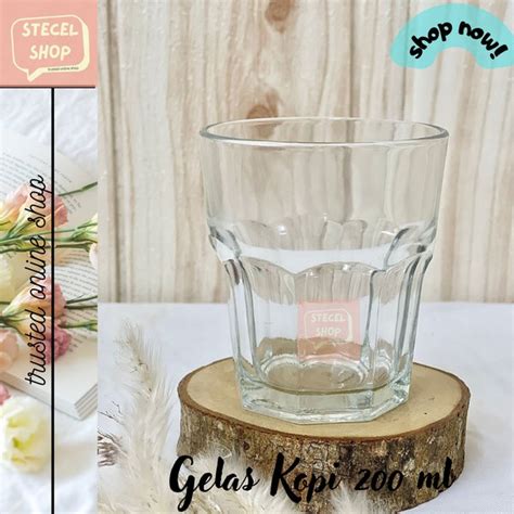 Jual Gelas Kopi 200 Ml Coffee Glass Cangkir Latte Gelas Susu 200 Ml Di Lapak Stecel Shop