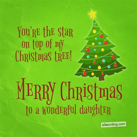 25+ Ways to Wish Your Daughter a Merry Christmas » AllWording.com