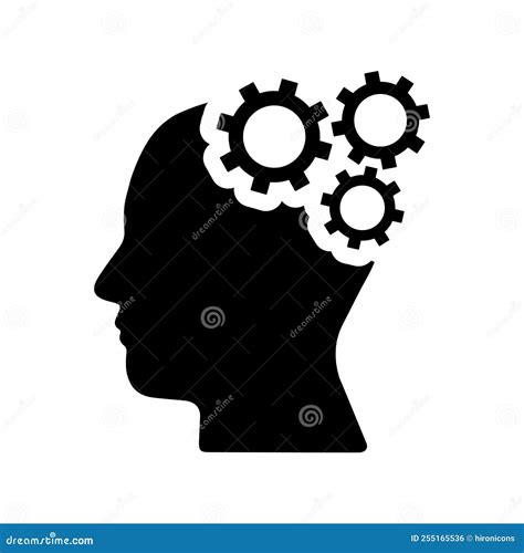 Innovating Mindset Icon Black Vector Graphics Stock Illustration