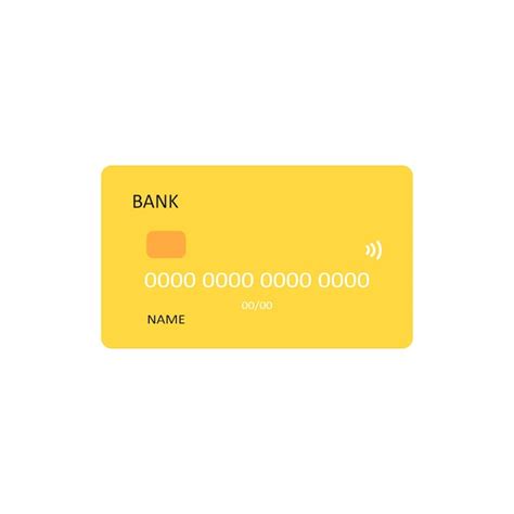 Premium Vector Yellow Bank Card Vector Illustration Online Payment