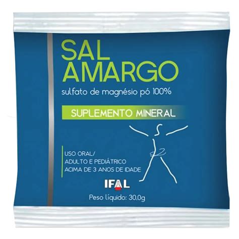 Sal Amargo Limpa O Sangue - Sal Amargo Sachê Com 30G Ifal - Sal Amargo Sachê Com 30G Ifal - 2-IFAL