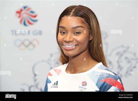 Imani Lansiquot during the Athletics kitting out session for the Tokyo Olympics 2020 at the ...