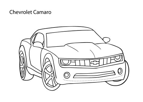 Super Car Chevrolet Camaro Coloring Page Cool Car Printable Free Truck Coloring Pages Coloring