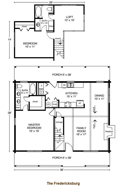 Fredricksburg Log Home Plan by Satterwhite Log Homes