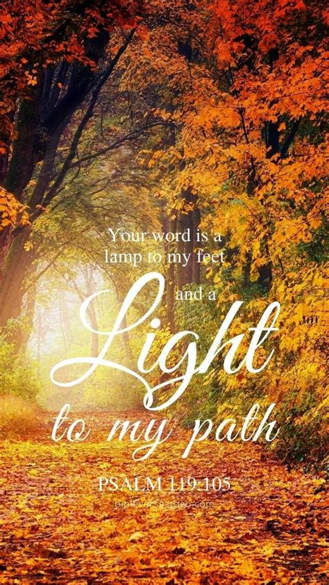 Autumn Path Psalm 119 105 Phone Wallpaper FREE Bible Verses To Go