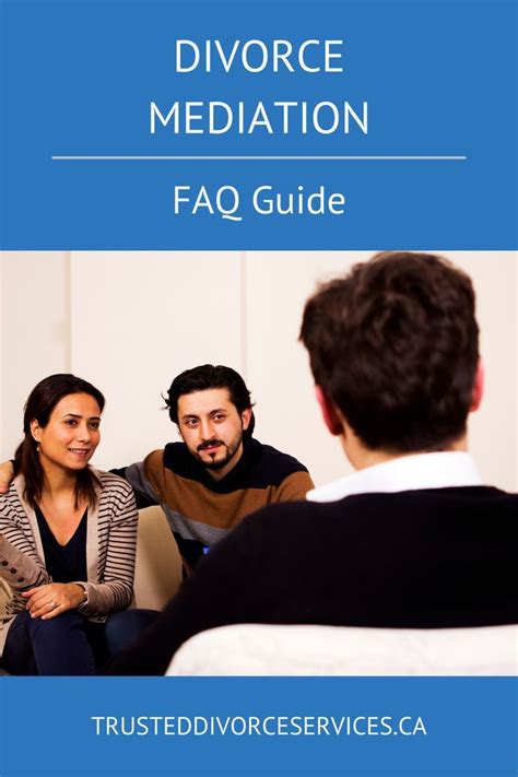 Photo Says Divorce Mediation Faq Guide And A Couple Talking To A