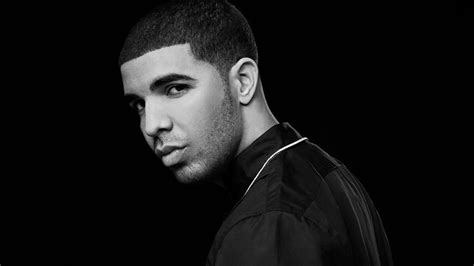 Drake Is Wearing Black Dress In Black Background Facing One Side Hd