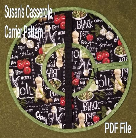 Susans Round Insulated Casserole Carrier Download Pattern Insulated Casserole Carrier