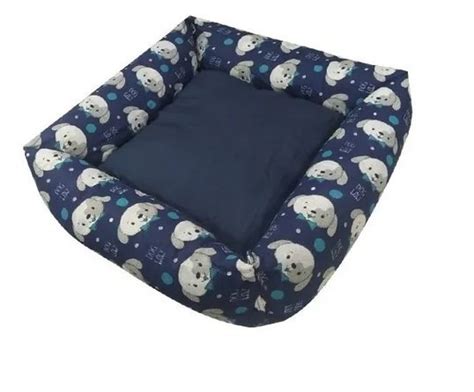 Cama Pet Caminha Cão Gato Conforto Gugu 60x60 Azul Marinho MadeiraMadeira