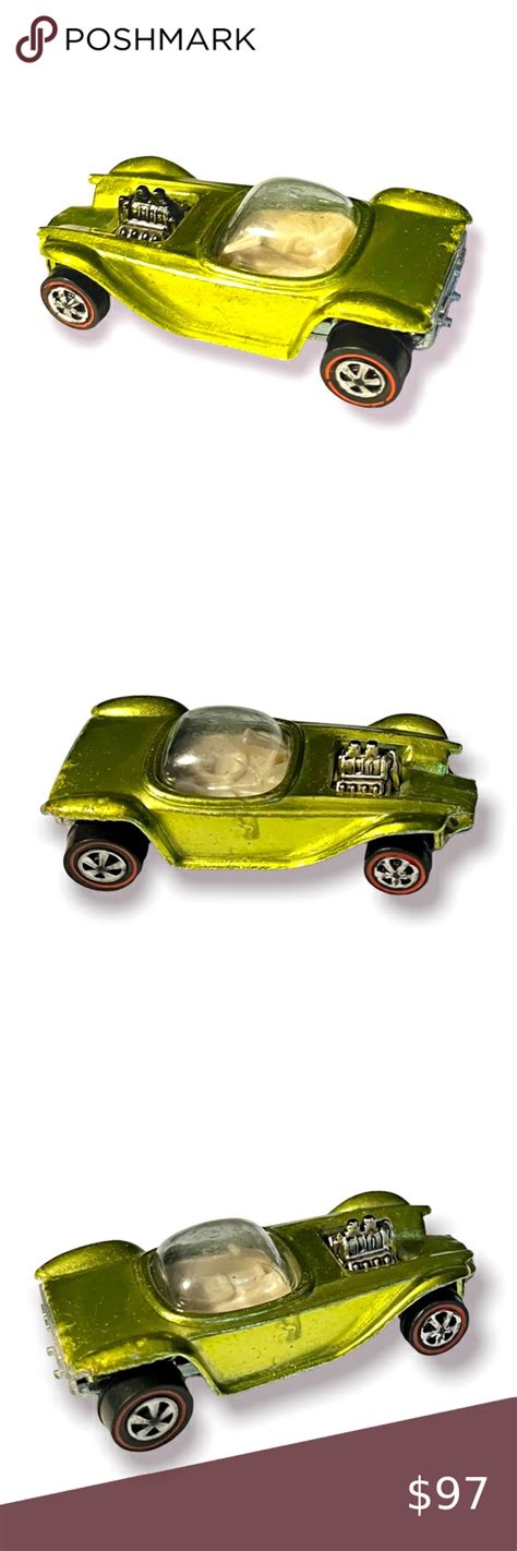 Vintage Hot Wheel Redline Beatnik Bandit Car Lime Green Mattel Usa Made Beatnik Hot