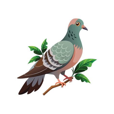 Realistic Pigeon Bird Concept Illustration Vector Art At Vecteezy