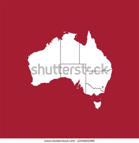 High Detailed Map Australia Stock Vector (Royalty Free) 2244681085 ...