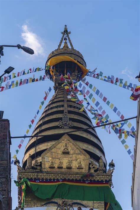 Architecture of Nepal. Monkey Temple in Kathmandu, Nepal. December 12 ...