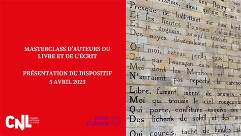 Participez Au Webinaire Sur Les Masterclass Dauteurs Propos Es Par Le