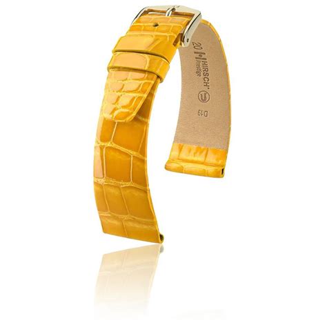 Bracelet Cuir Prestige Jaune Hirsch Ocarat