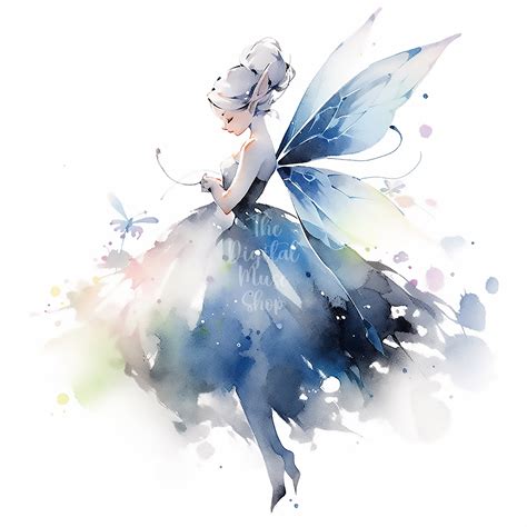 Watercolor Fairies Clipart High Quality Jpgs Watercolor Clipart