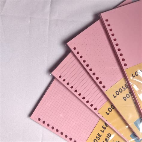 Jual Loose Leaf Pink Pastel Kertas Binder Isi Binder Pastel Isi