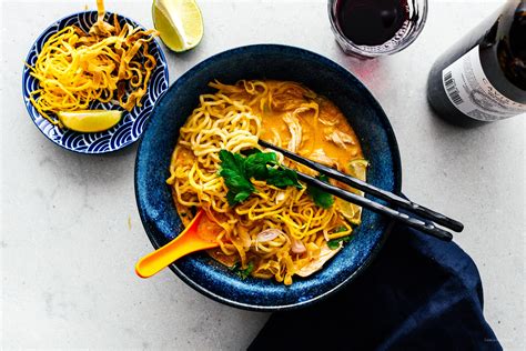 15 Minute Khao Soi Thai Coconut Curry Chicken Noodle Soup Recipe · I