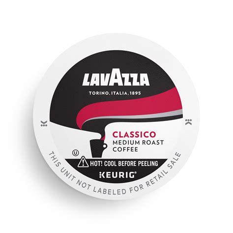 Lavazza Classico Single Serve Coffee K Cup Pods For Keurig Brewer