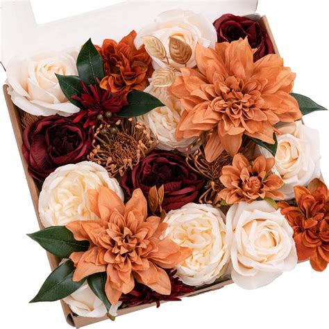 Ling S Moment Fall Terracotta Artificial Flowers Greenery Grand Box Set