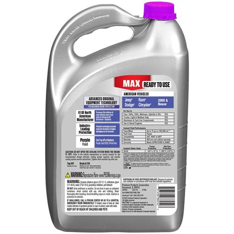 Prestone Engine Coolant Antifreeze Purple Pre Mixed