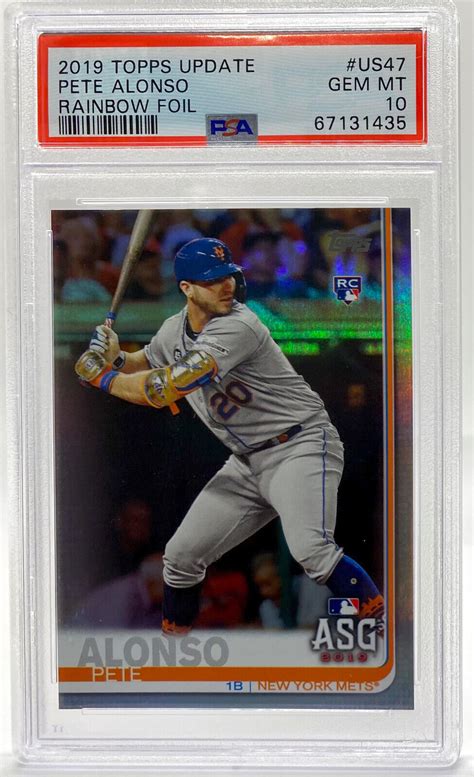 2019 Topps Update PETE ALONSO Rainbow Foil Parallel Mets Rookie RC US47