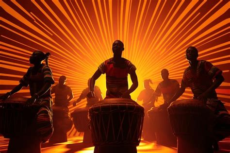 Premium Photo | African drummers creating rhythmic patterns agains 00026 02