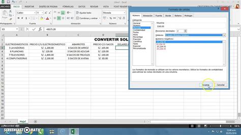 Excel Conversiones De Moneda Youtube