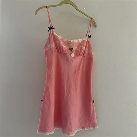 Betsey Johnson Women S Pink Nightwear Depop