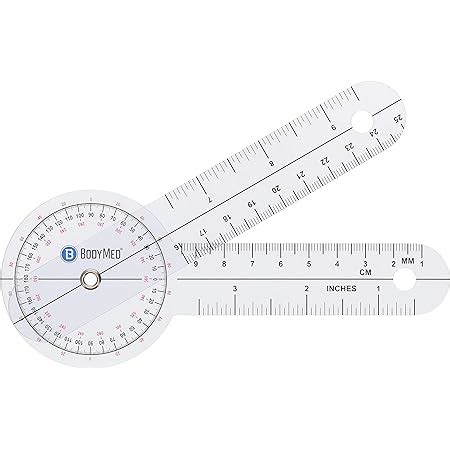 BodyMed 8 Inch Medical Spinal Goniometer 360 Degree ISOM Calibrated