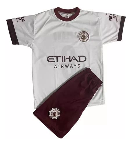 Kit Conjunto Infantil Uniforme Manchester City Parcelamento Sem Juros