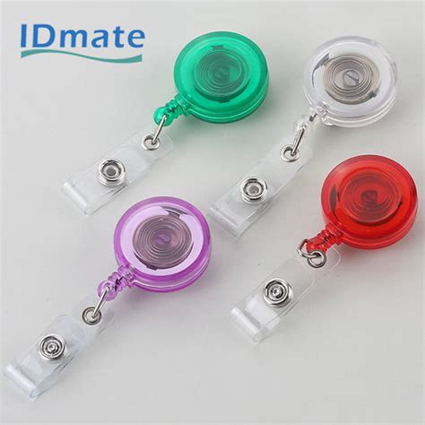 Retractable Reel Recoil Pull Key Ring Chain Cord Carabiner Belt Clip