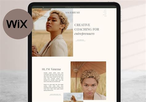 Wix Website Template Boho Coach Wix Web Design Ecommerce Shop Site