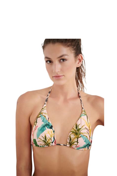 Bikini Top Blu U Banana Leaves Tres Chic