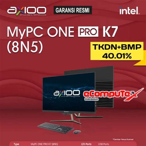 Jual PC AIO AXIOO MYPC ONE PRO K7 8N5 8GB 512GB TKDN GARANSI RESMI Di